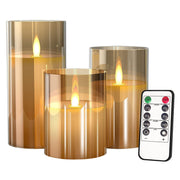 3-Pack Real Wax LED Pillar Candles