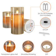 3-Pack Real Wax LED Pillar Candles