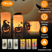 Flameless Halloween Candle Lamps – 3-Pack