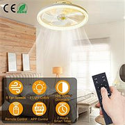 19.7in Ceiling Fan with 60W Light Round Pendant Fan