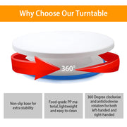 11in Cake Turntable with 108-Piece Decorating Kit