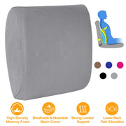 Lumbar Support Pillow Memory Foam Back Cushion with 3D Mesh Cover