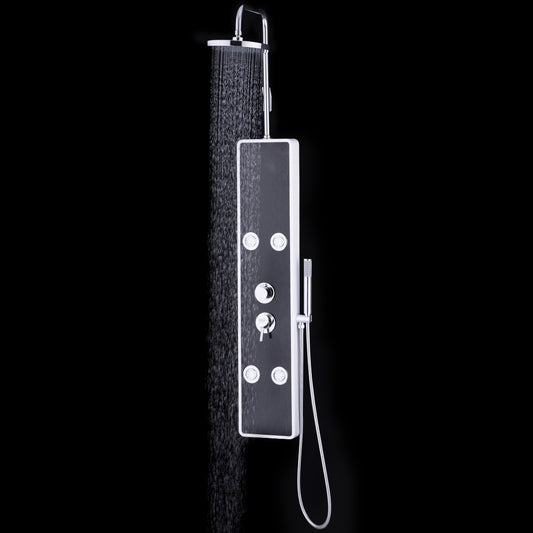 Bathroom ABS Shower Panel with Massage Jets & Hand Shower