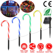 Solar Christmas Candy Cane Light