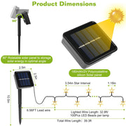 2Pcs Solar Powered String Lights