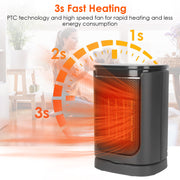 1500W Electric Space Heater Ceramic Heater Fan