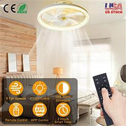 19.7in Ceiling Fan with 60W Light Round Pendant Fan