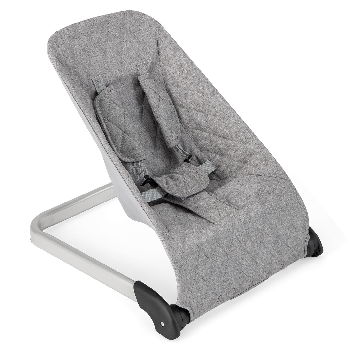 Baby Bouncer Seat with Aluminum and Metal Frame-Light Gray - Light Gray