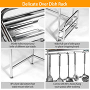 Over Sink Dish Drying Rack Shelf Stainless Steel Kitchen Organizer Rack