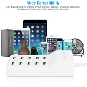10 Ports USB Charging Station Hub 50W