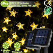2Pcs Solar Powered String Lights