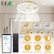 19.7in Ceiling Fan with 60W Light Round Pendant Fan