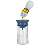 Oil Dispenser Bottle 2 In 1 Cooking Glass Olive Oil Dispenser Silicone Dropper