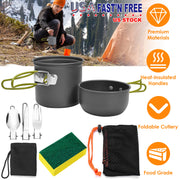 8Pcs Camping Cooking Ware Set
