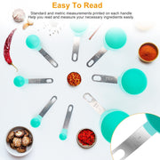 8Pcs Plastic Measuring Spoons Cups Scale Teaspoon Tablespoon Set