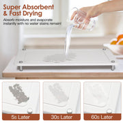Stone Dish Drying Mats Home Dish Quick Drying Stone Pad Diatomaceous Earth Draining Mat