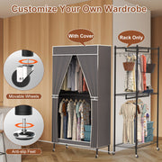 2 Tier Clothing Rack With Cover