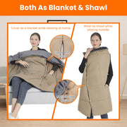Electric Heated Poncho Shawl Wrap