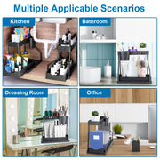 2 Pack 2-Tier Under Sink Organizer