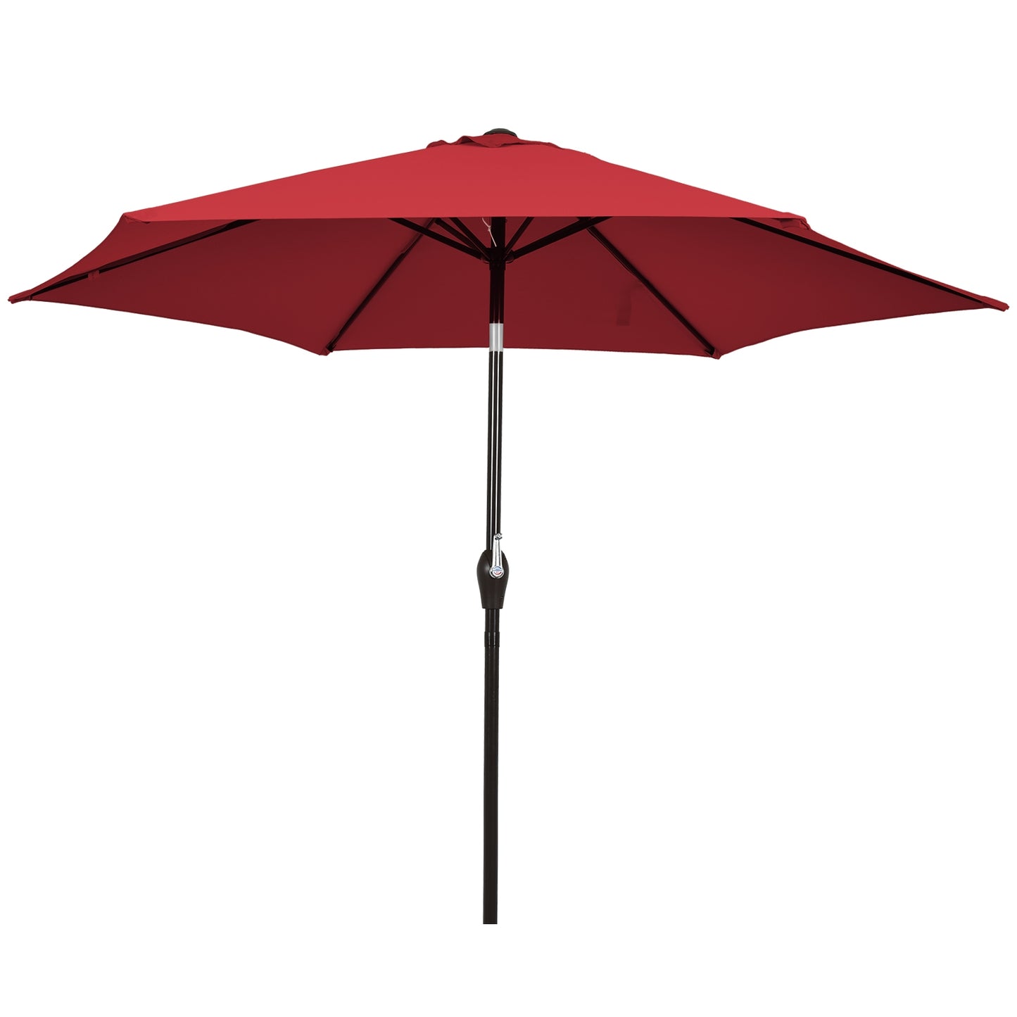 10 Feet Outdoor Patio Umbrella with Tilt Adjustment and Crank-Orange - Dark Red