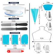 11in Cake Turntable with 108-Piece Decorating Kit