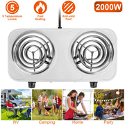 2000W Electric Double Burner