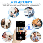 Wireless Smart Video Doorbell with Wi-Fi Camera