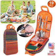 19Pcs Camping Cooking Utensil Kit