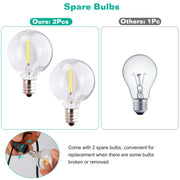 Decorative String Lights 50FT 25 Globe Bulbs