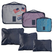 9Pcs Navy Clothes Storage Bags Travel Luggage Organizer
