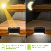 Outdoor Solar Fence Lights 4Pcs with Sensor