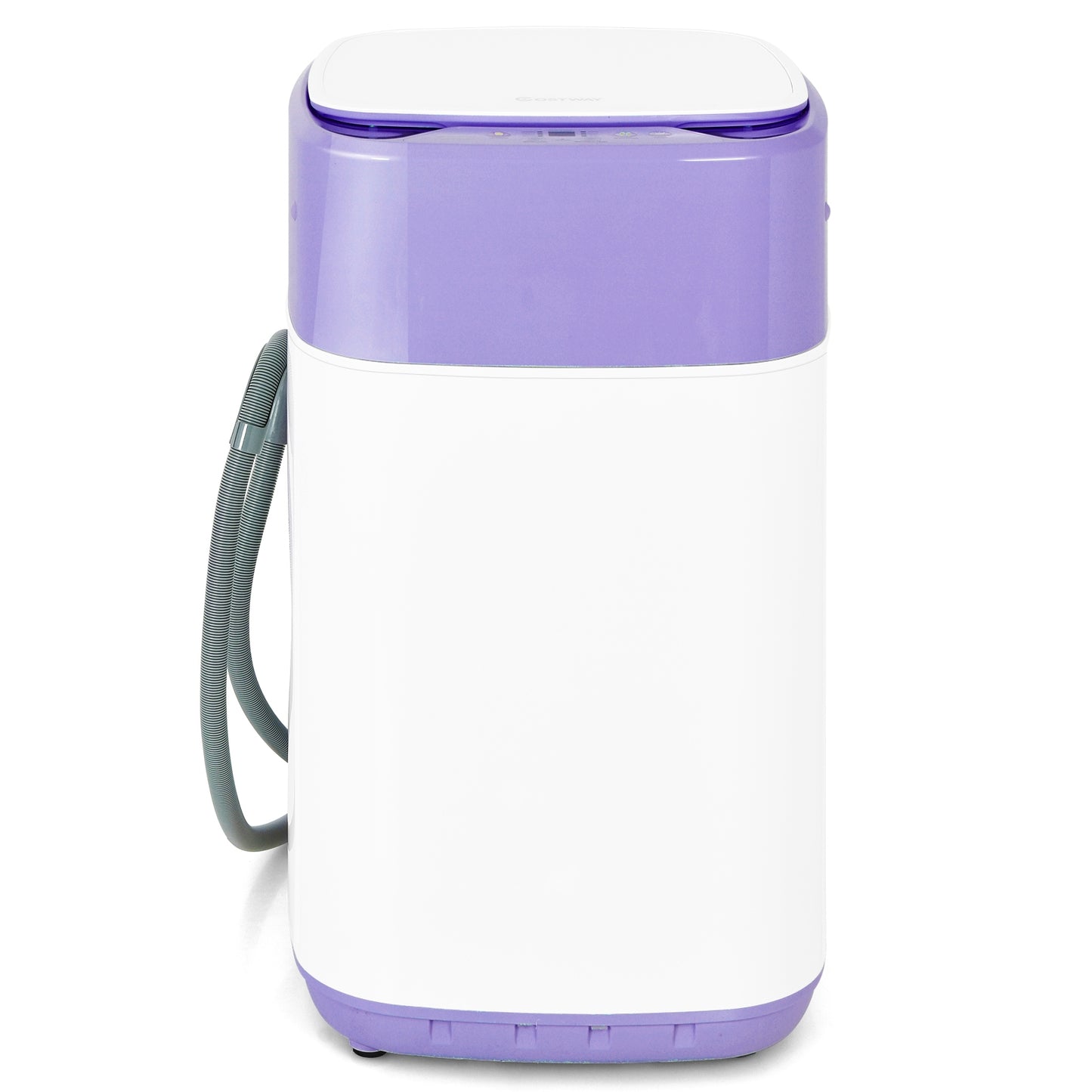 8lbs Portable Fully Automatic Washing Machine with Drain Pump-Green - Purple