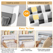 Wall-Mount Kitchen Roll Organizer