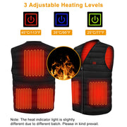 USB Rechargeable Heated Jacket Vest 3 Modes