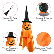 2 Pack Hanging Ghosts with Wizard Hat