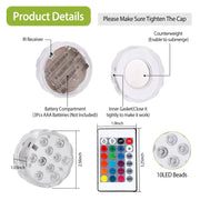 Color Changing LED Lamps 4PCS, IP68 Rated