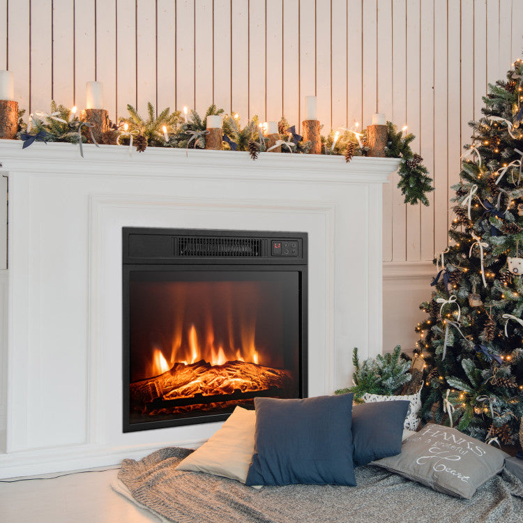 18/23 Inch Electric Fireplace Inserted with Adjustable LED Flame-23 inches