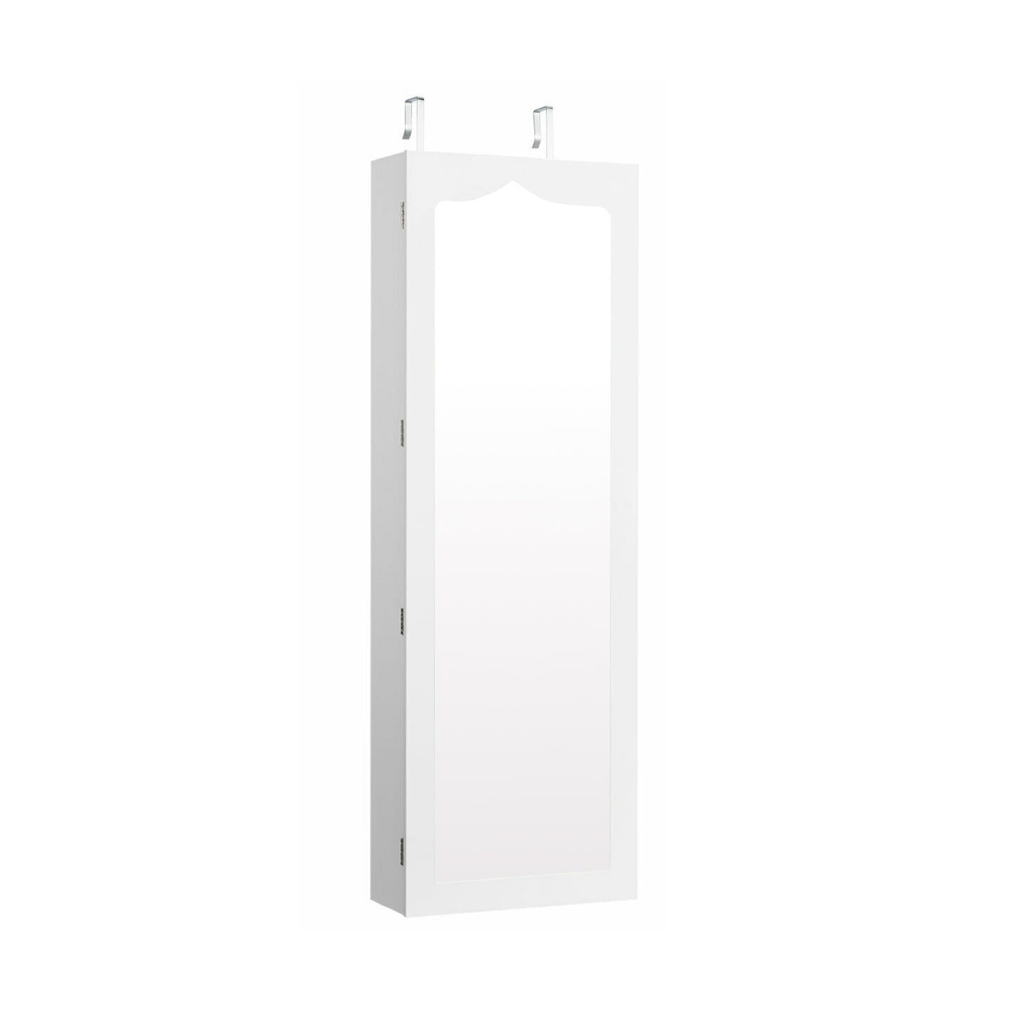5 LEDs Jewelry Armoire Wall Mounted / Door Hanging Mirror-White - White