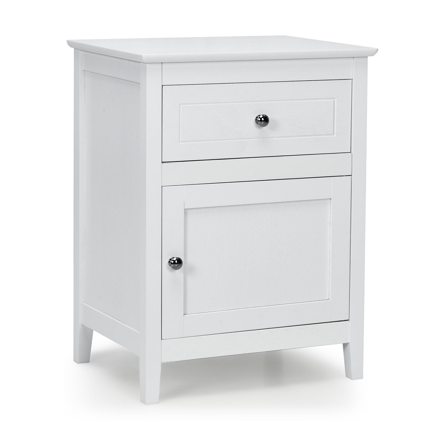 2-Tier Accent Table with Spacious Tabletop-Espresso - White