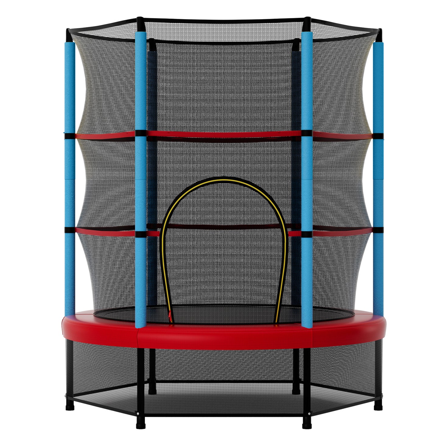 55 Inch Mini Trampoline for Kids with Safety Enclosure Net for Indoor Outdoor - Navy