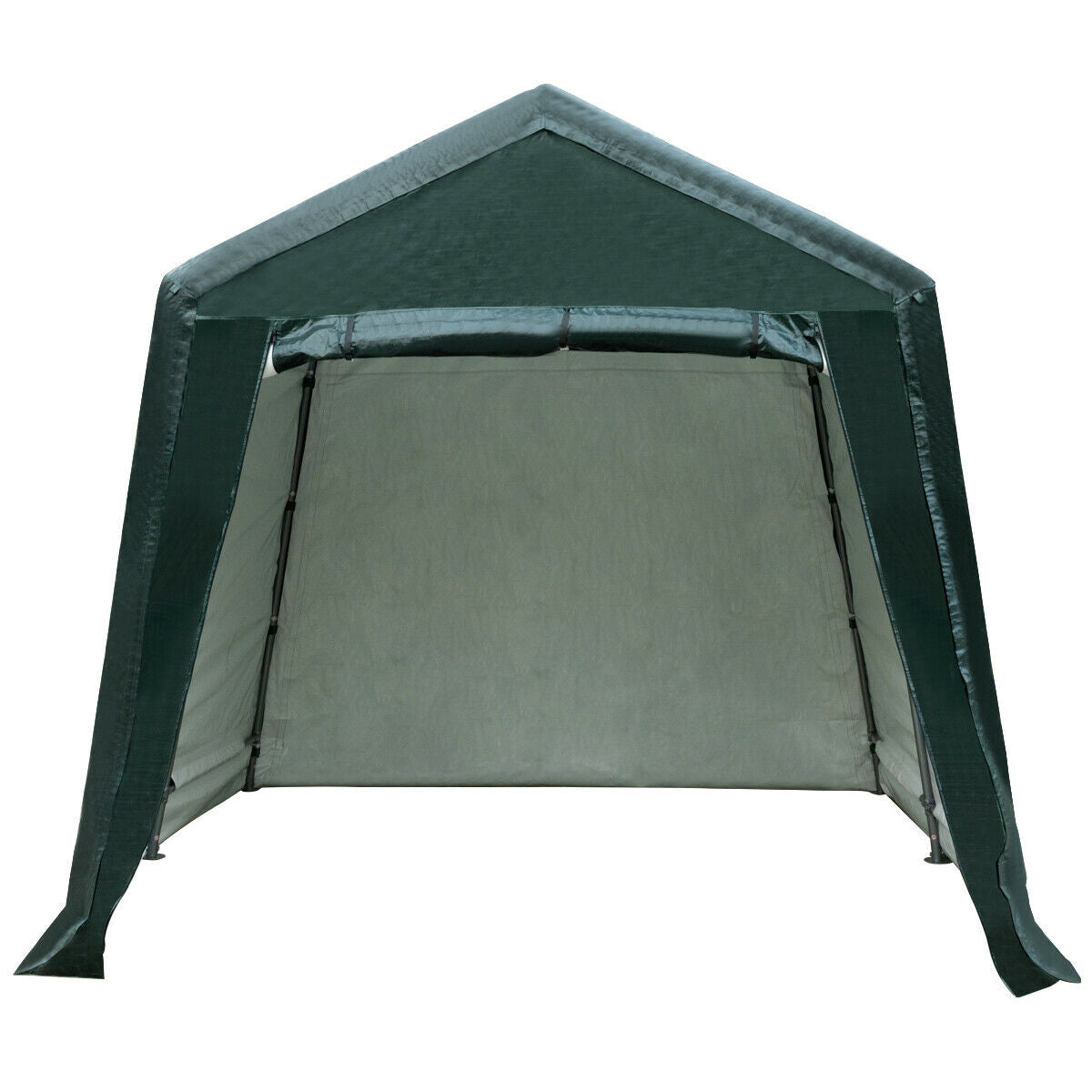 Outdoor Carport Shed with Sidewalls and Waterproof Ripstop Cover-10 x 10 ft - 8 X 14 Ft