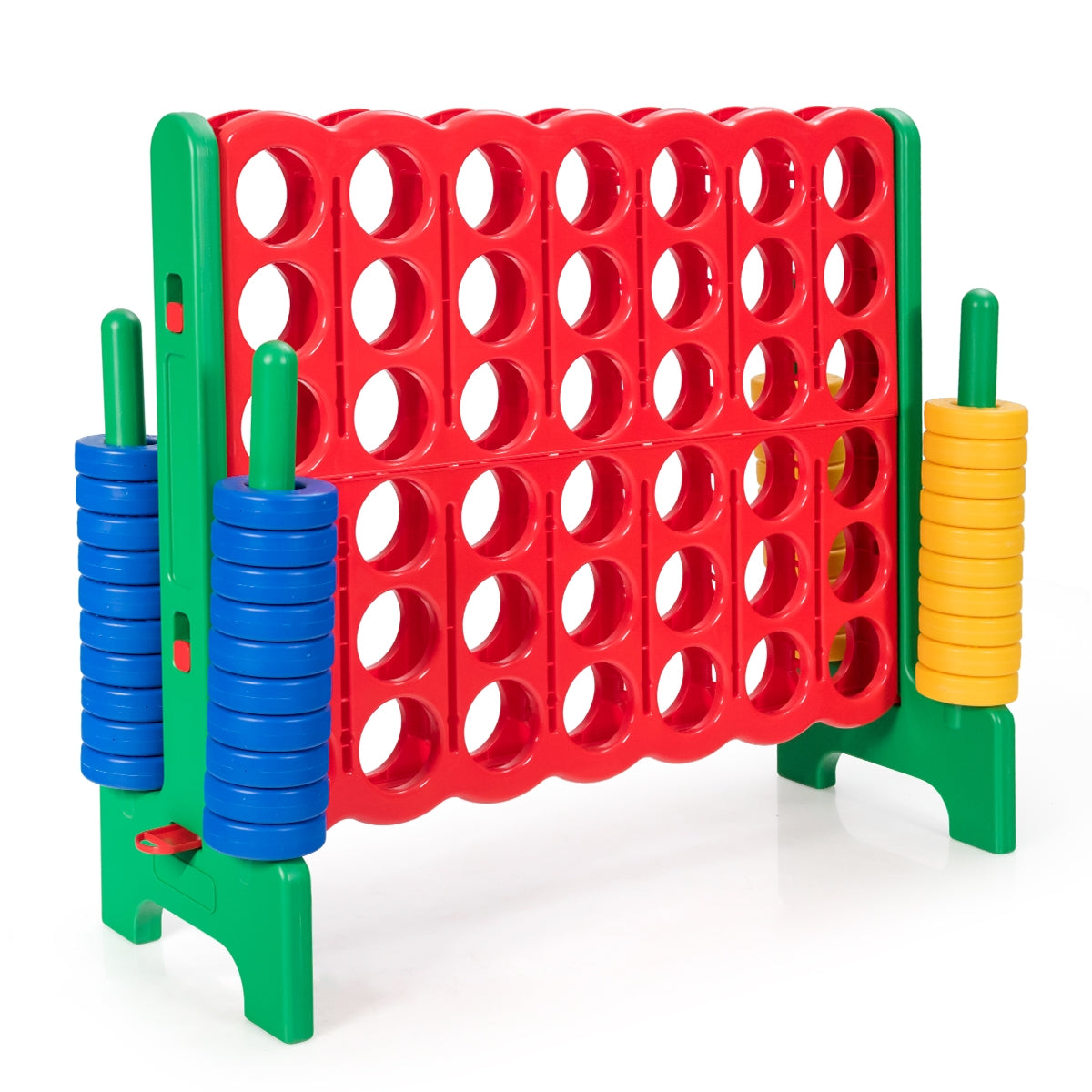 Jumbo 4-to-Score Giant Game Set with 42 Jumbo Rings and Quick-Release Slider-Green - Green