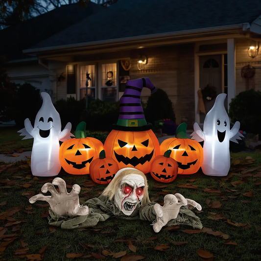 Halloween Groundbreaker Climbing Zombie+Inflatable Pumpkins