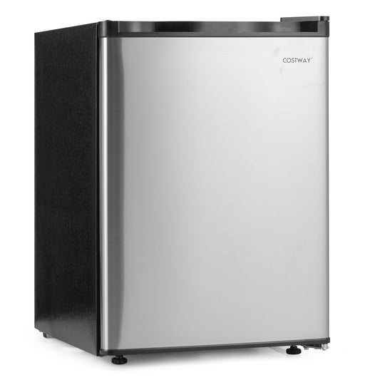 2.1 Cu.Ft Small Refrigerator with Reversible Single Door Energy Saving-Silver