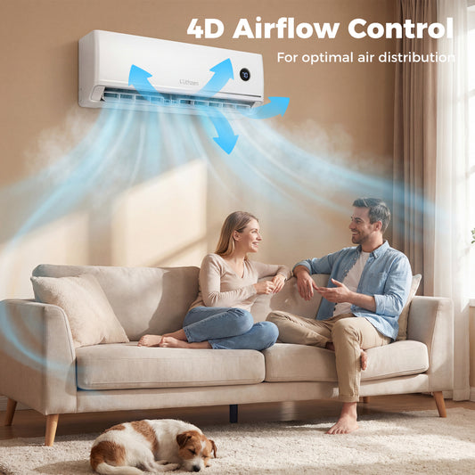 12000 BTU Smart Mini Split AC/Heater Works with Alexa & Google Assistant