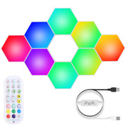 Hexagon LED Wall Lights 8-Pack RGBW Panels