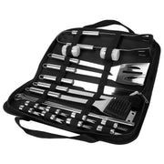 Stainless Steel BBQ Grill Tool Kit Grilling Utensil Accessories w/ Spatula Tongs Fork Knife