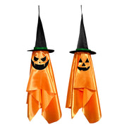 2 Pack Hanging Ghosts with Wizard Hat