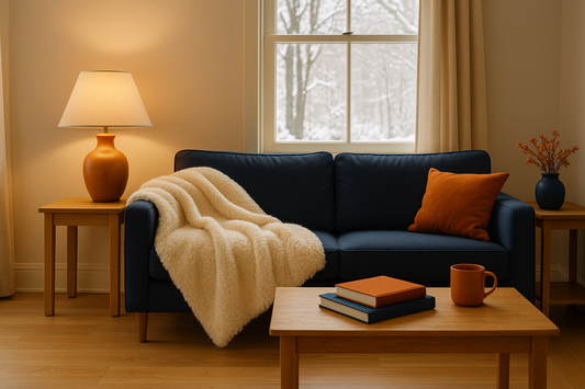 Winter warm — the lighting and the throw