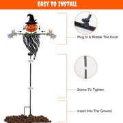 Scarecrow Shape Halloween Decoration Light with Waterproof